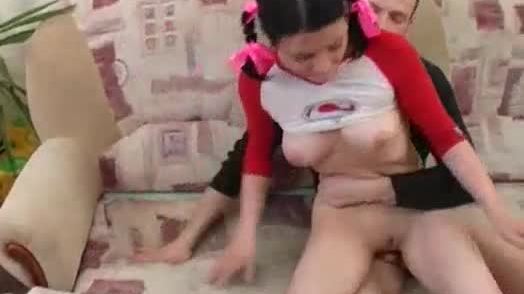 Skinny teen getting a facial