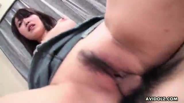 Brunette asian slut with a big ass gets slammed