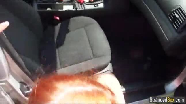 Russian teen eva flashes tits for a ride