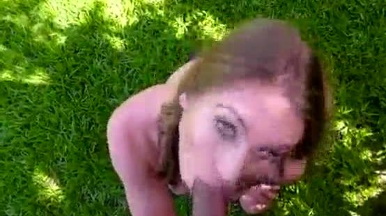 Hot blonde college ex girlfriend sucking dick outdoors pov