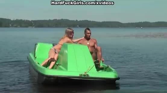 Titted blonde fucked hard in a boat xxx