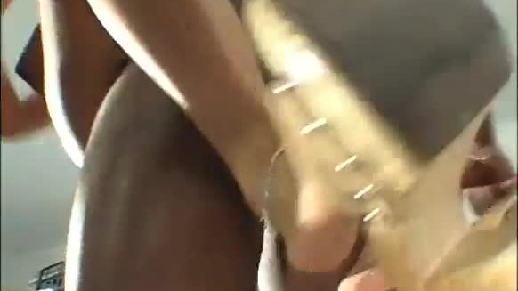 Blonde spoils a big black cock after video shoot