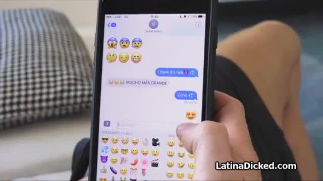 Sexting latina stranger gags on my cock